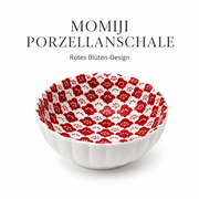 Porzellanschale MOMIJI rot Blüten Design